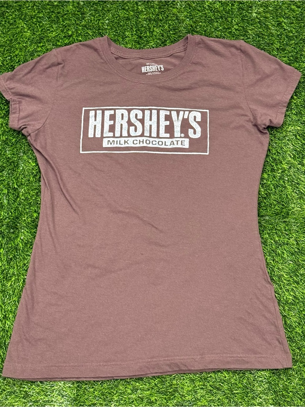 Vintage Style Hershey's Chocolate Logo Brown Short Sleeve Tee Shirt XXL